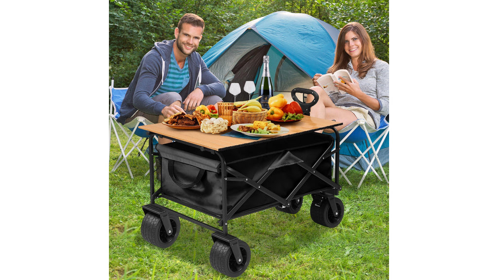 Foldable Garden Trolley Cart - in use