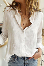 White lightweight button-up blouse