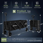 Collapsible wagon - folded compact storage