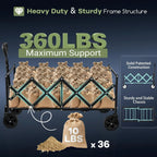 Collapsible folding wagon - 360 lb capacity