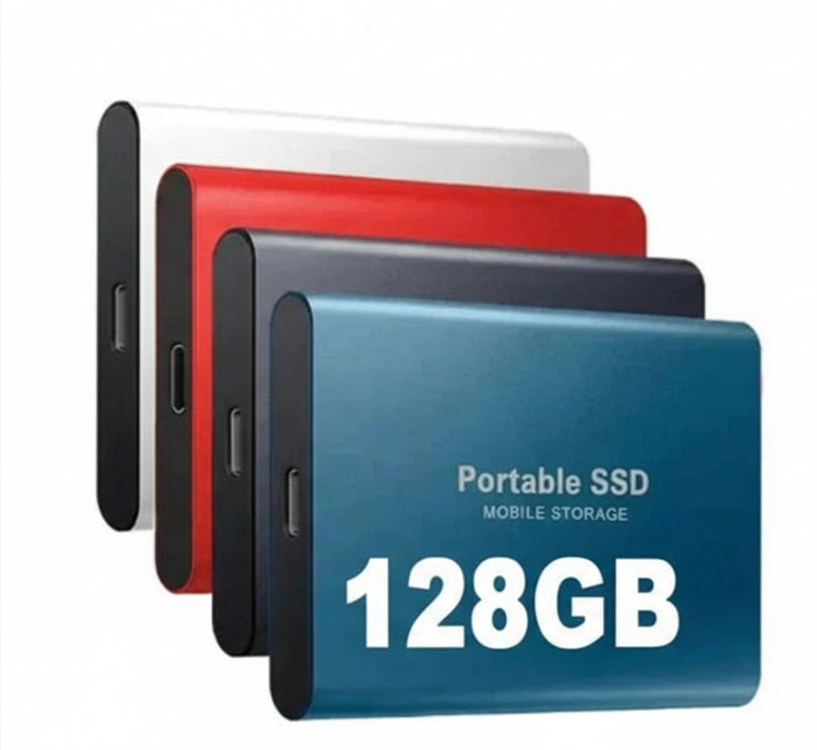 Portable 128GB SSD in Sky Blue