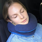 Double-support travel neck pillow