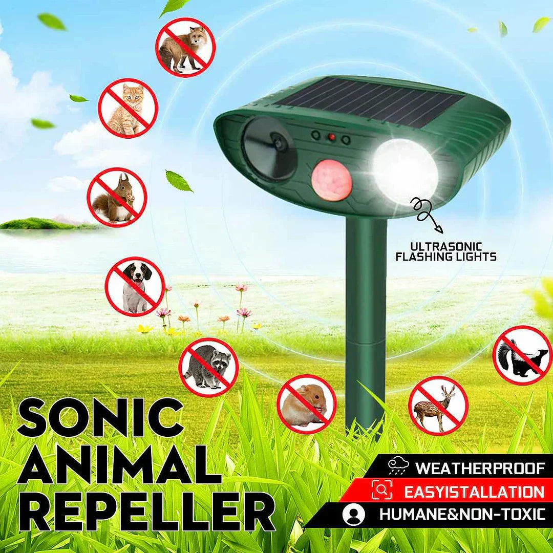 Ultrasonic deer deterrent