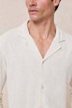 Oatmeal relaxed linen shirt