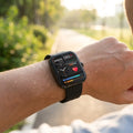 Smart fitness watch worn on wrist