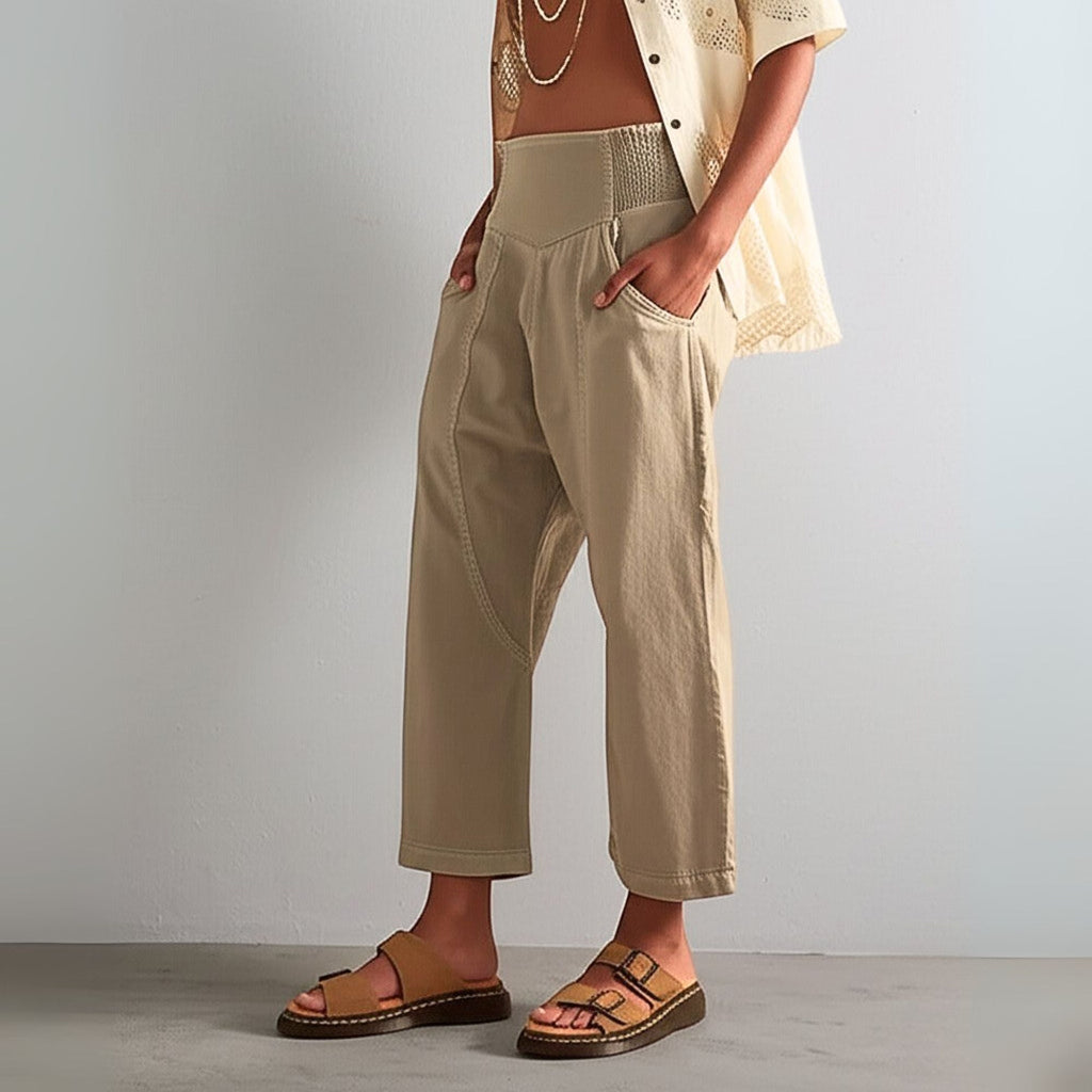 Wide-leg flowy pants