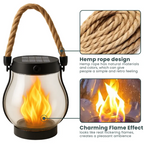 Solar flame torch light