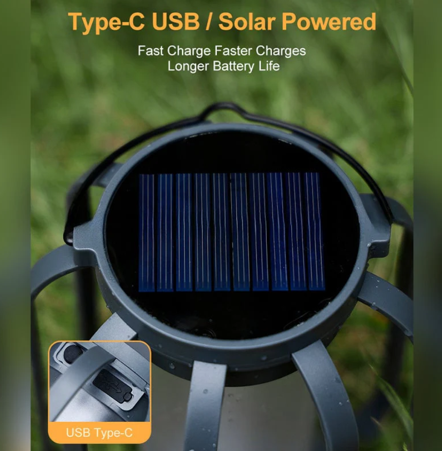 Solar flame torch light