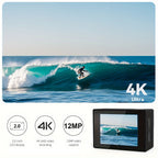 Action Camera with WiFi & 170° Lens — Waterproof Sports Cam Kit