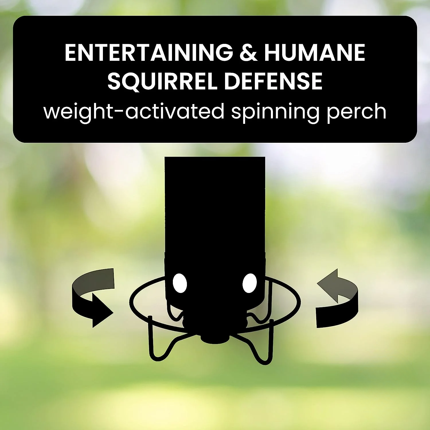 Squirrel-proof bird feeder detail