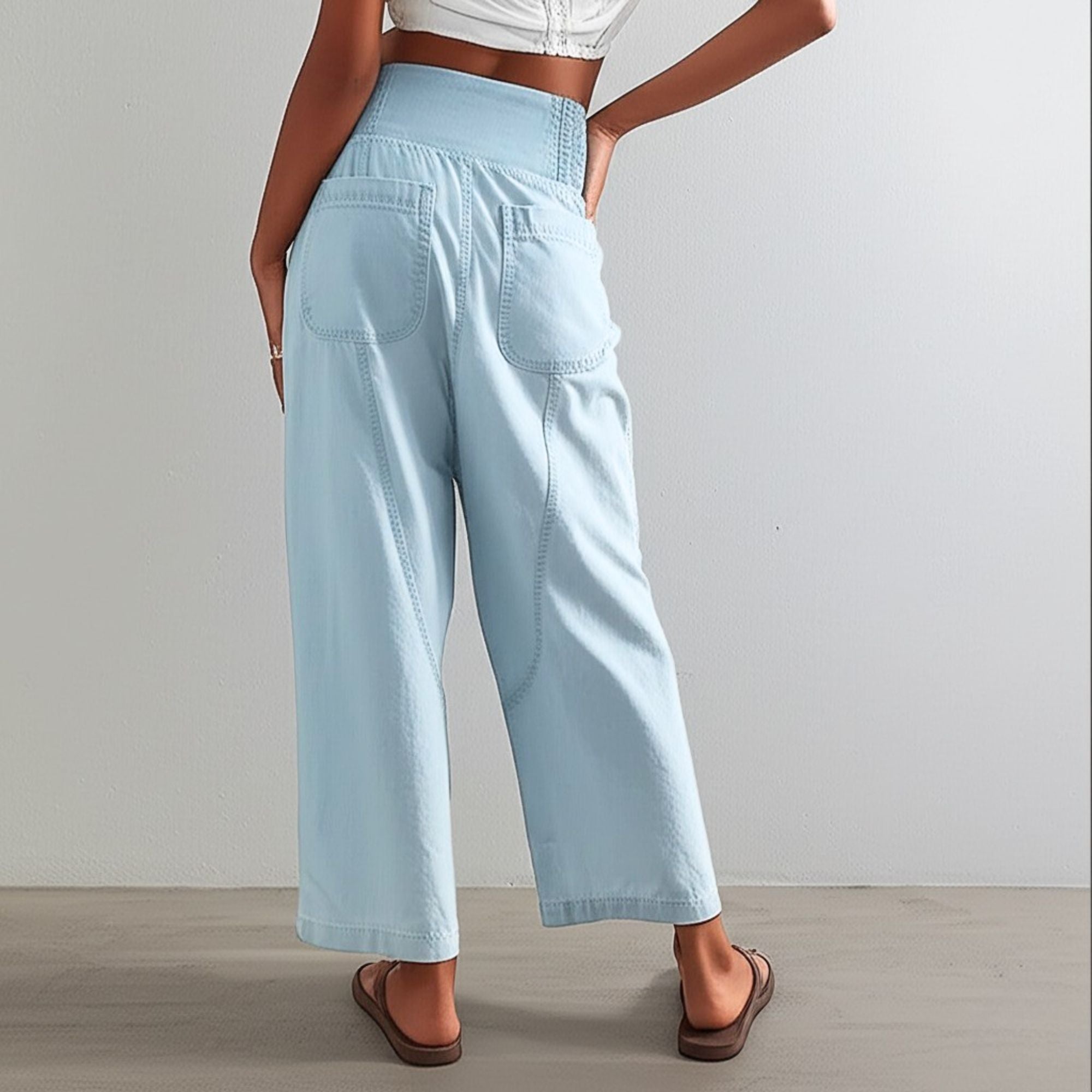 Wide-leg flowy pants