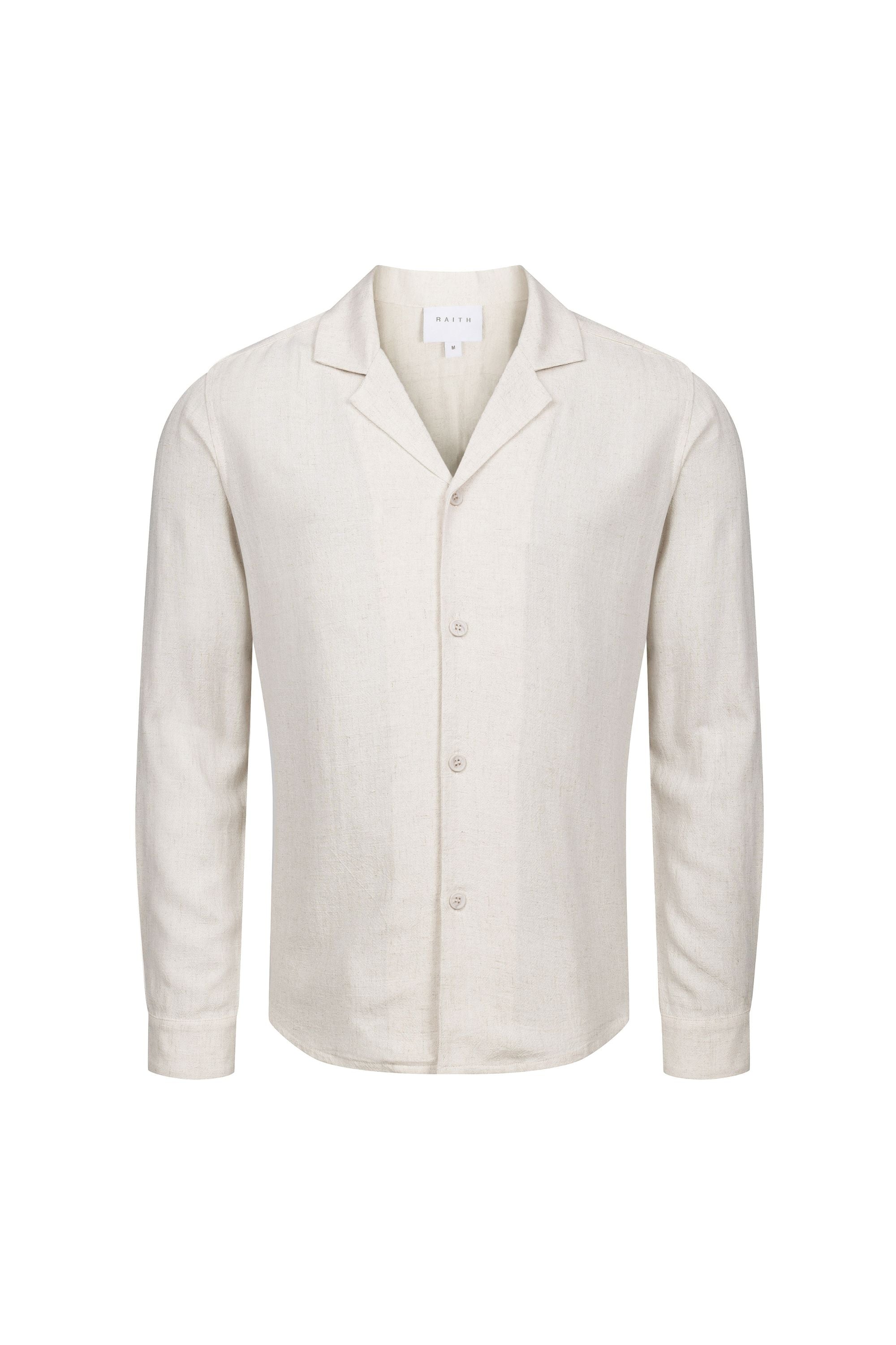 Oatmeal relaxed linen shirt
