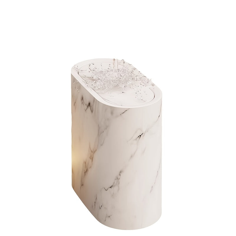 Marble-pattern trash can