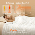 Ribbed flannel heated blanket