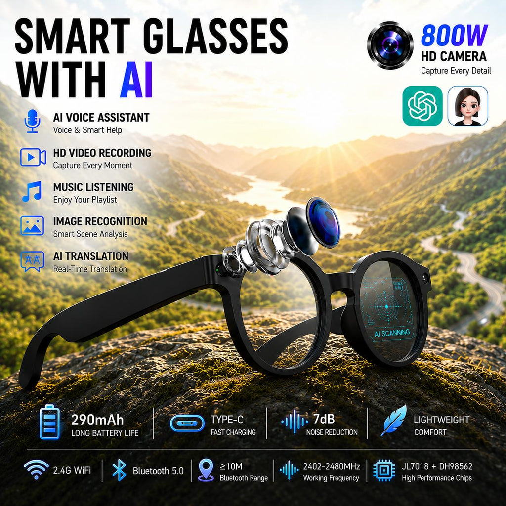 Smart camera glasses