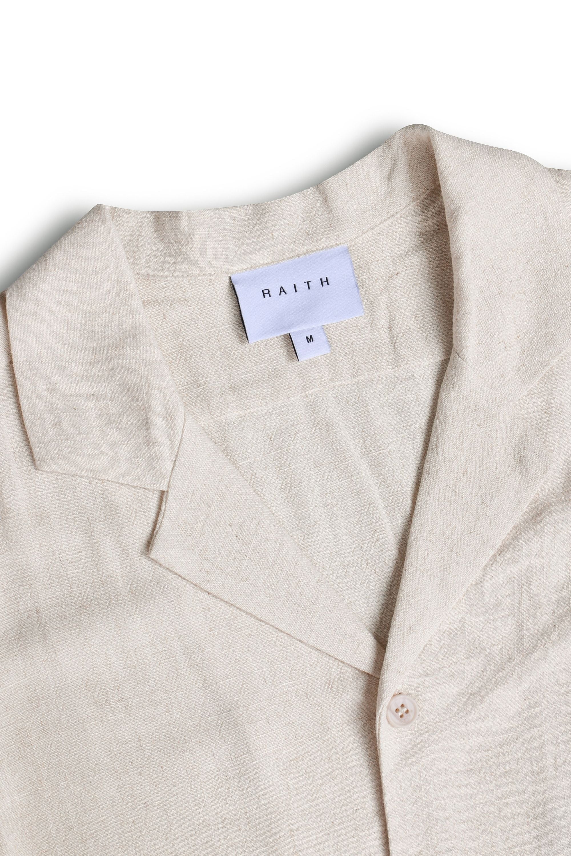 Oatmeal relaxed linen shirt