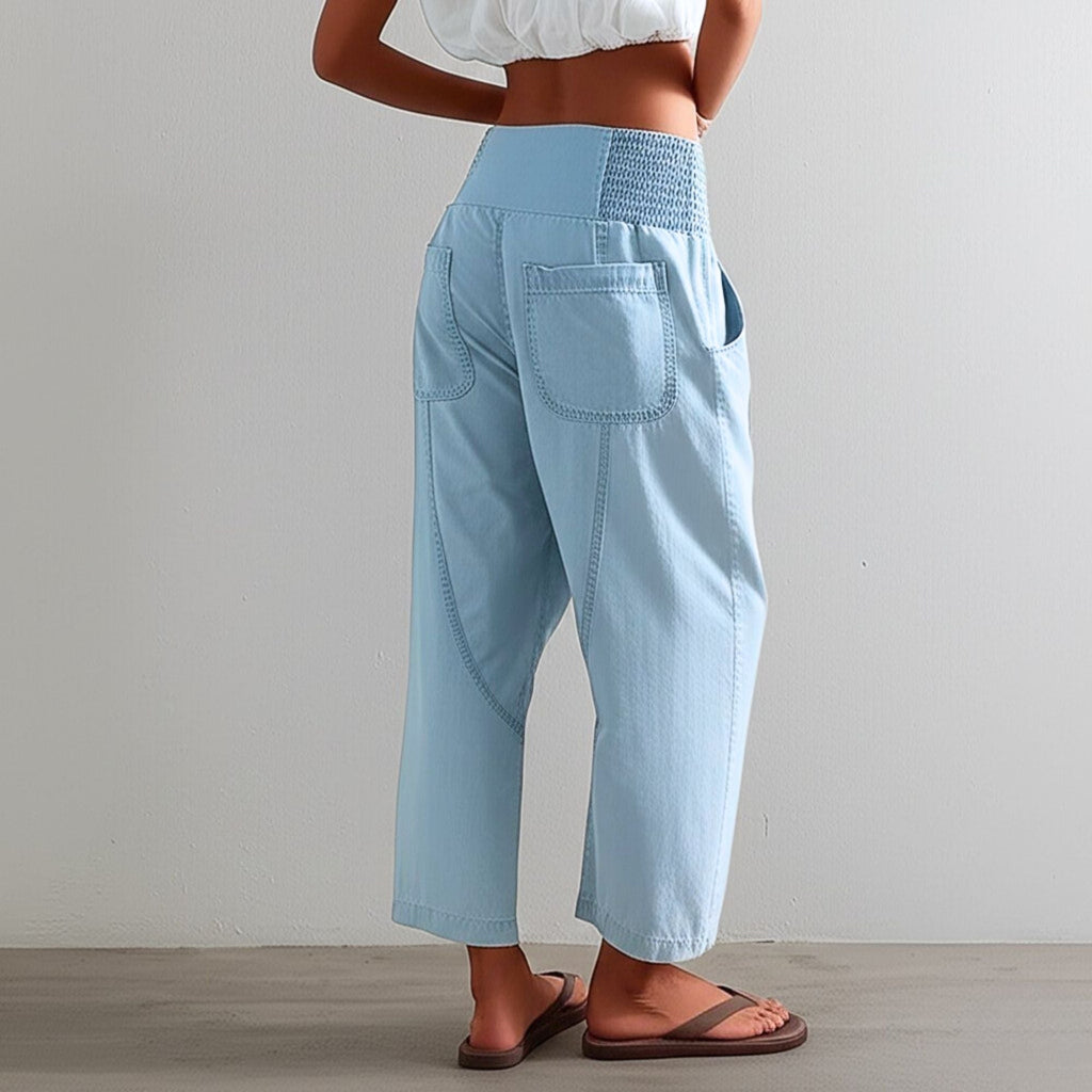 Wide-leg flowy pants
