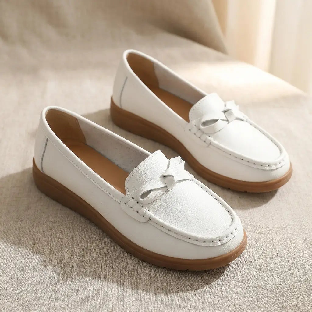 Women's leather slip-on loafers