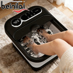 Collapsible heated foot spa and massager