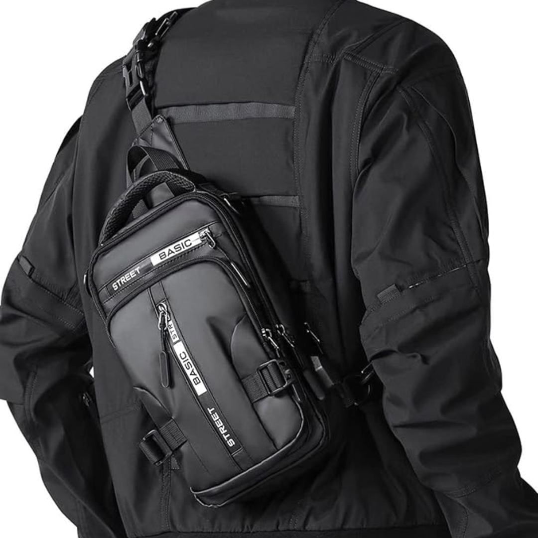 ActiveGear | Men's Sling Bag with Compact Design & Durable Nylon | Versatile Backpack for Daily Adventures