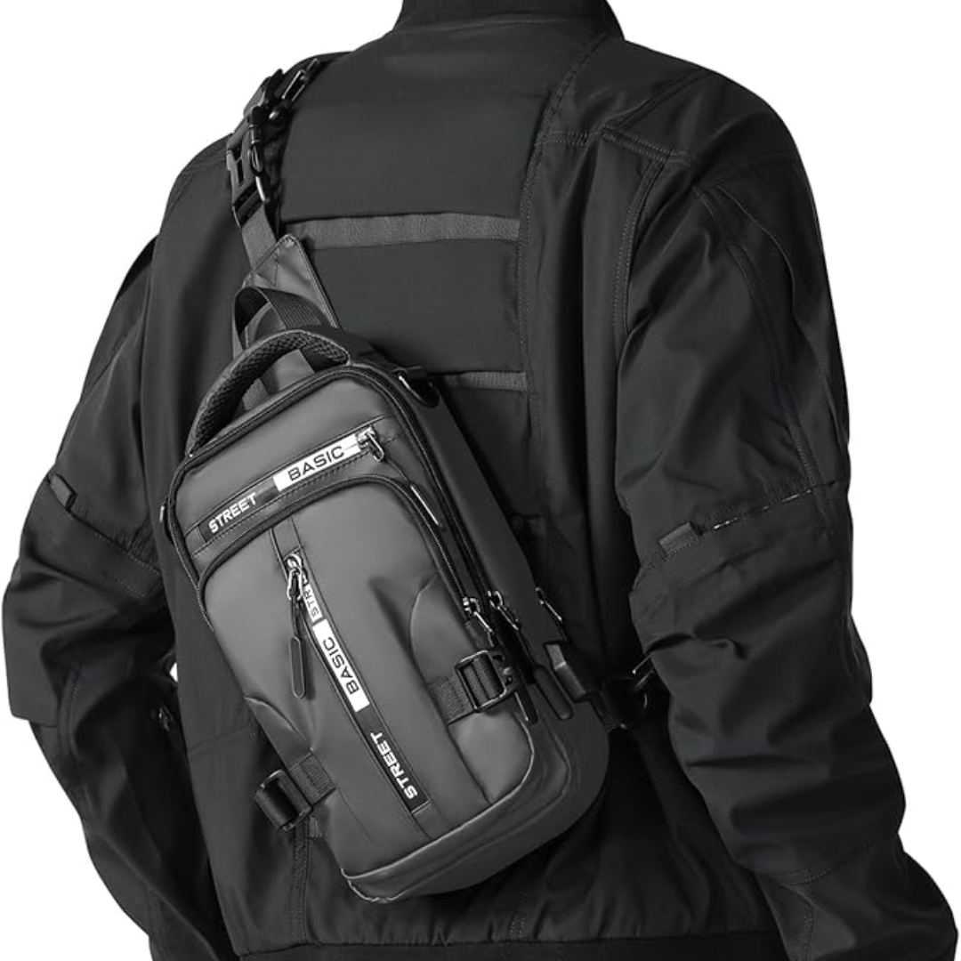 ActiveGear | Men's Sling Bag with Compact Design & Durable Nylon | Versatile Backpack for Daily Adventures
