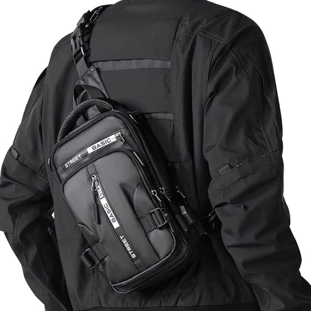 ActiveGear | Men's Sling Bag with Compact Design & Durable Nylon | Versatile Backpack for Everyday Use