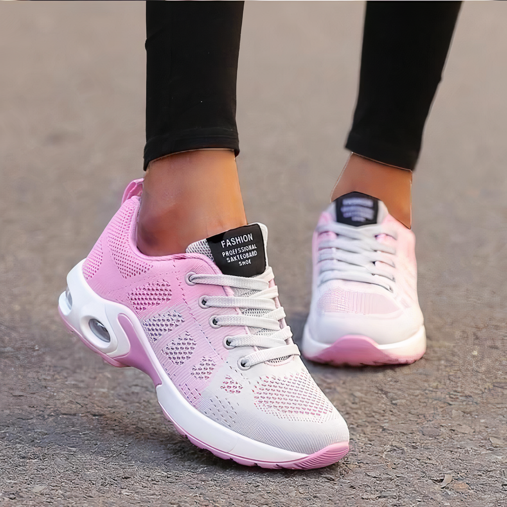 Shock-Absorbing Cushioned Sneakers — Lightweight