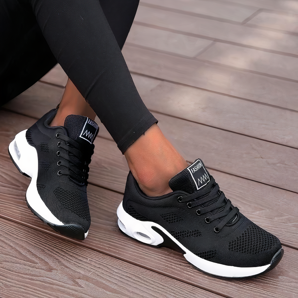 Shock-Absorbing Cushioned Sneakers — Lightweight