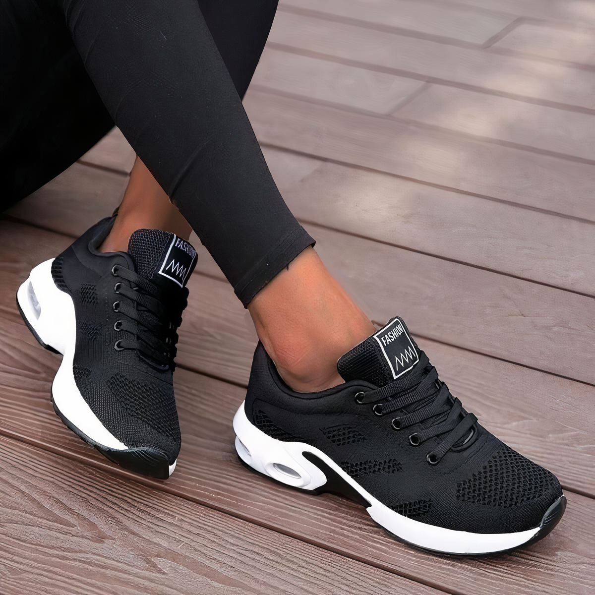 Shock-Absorbing Cushioned Sneakers — Lightweight