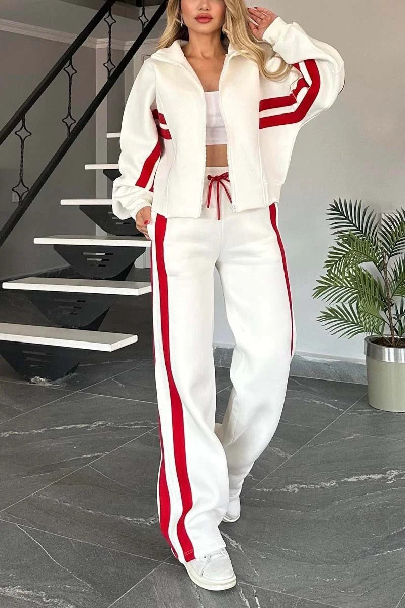 Activewear Collection | Women's Workout Set with Zip Jacket & Pants | Comfortable Matching Outfit for Everyday Activities