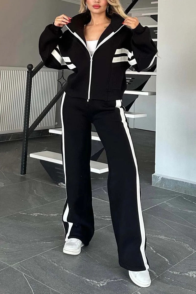 Activewear Collection | Women's Workout Set with Zip Jacket & Pants | Comfortable Matching Outfit for Everyday Activities