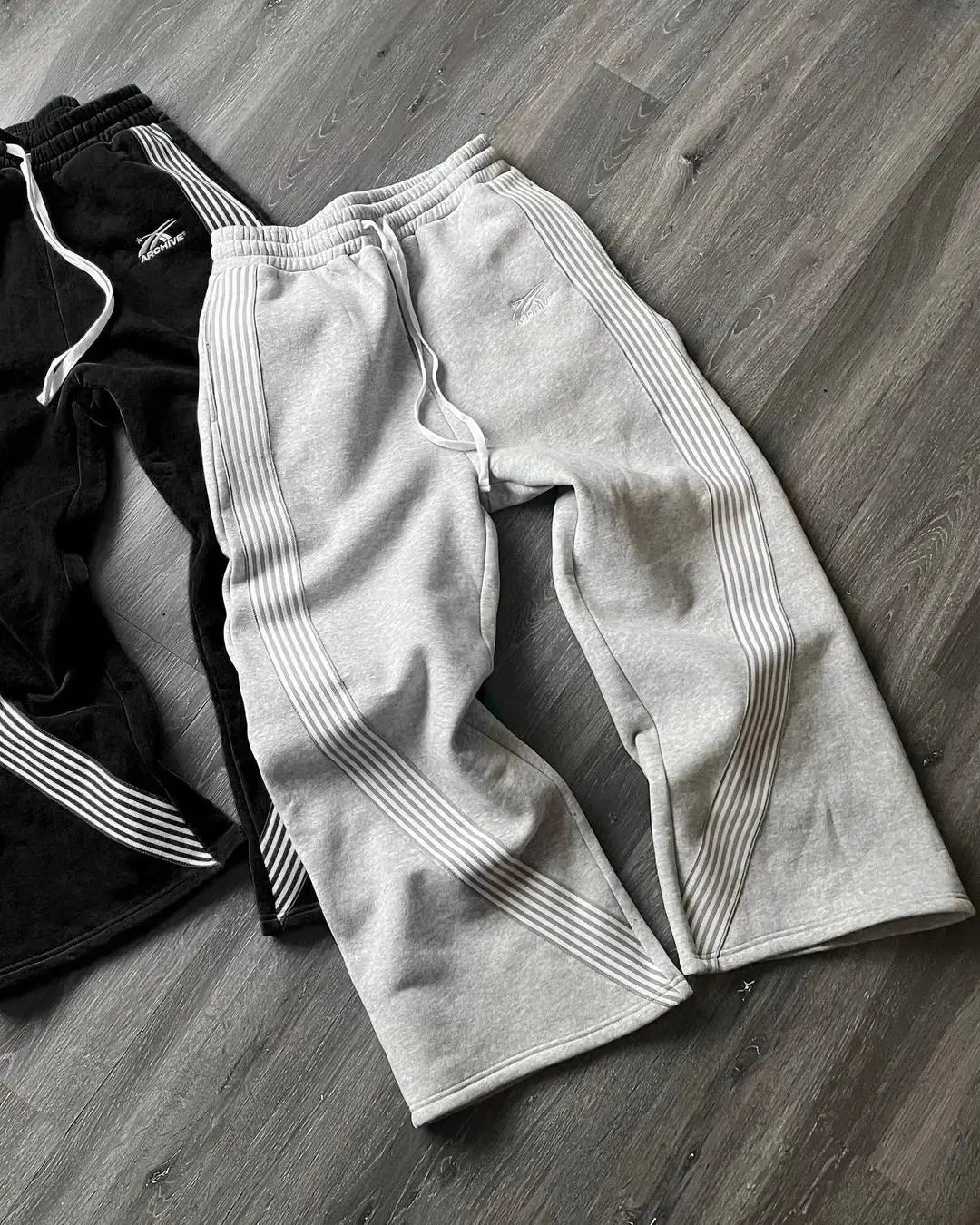Retro-Stripe Joggers — Breathable Loose-Fit Sweatpants