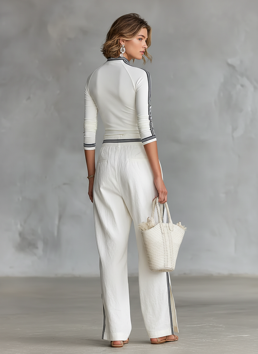 Activewear Set | Women's Matching Workout Set with Half-High Neck & Drawstring Pants | Stylish Comfort for Casual Wear