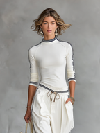 Activewear Set | Women's Matching Workout Set with Half-High Neck & Drawstring Pants | Stylish Comfort for Casual Wear