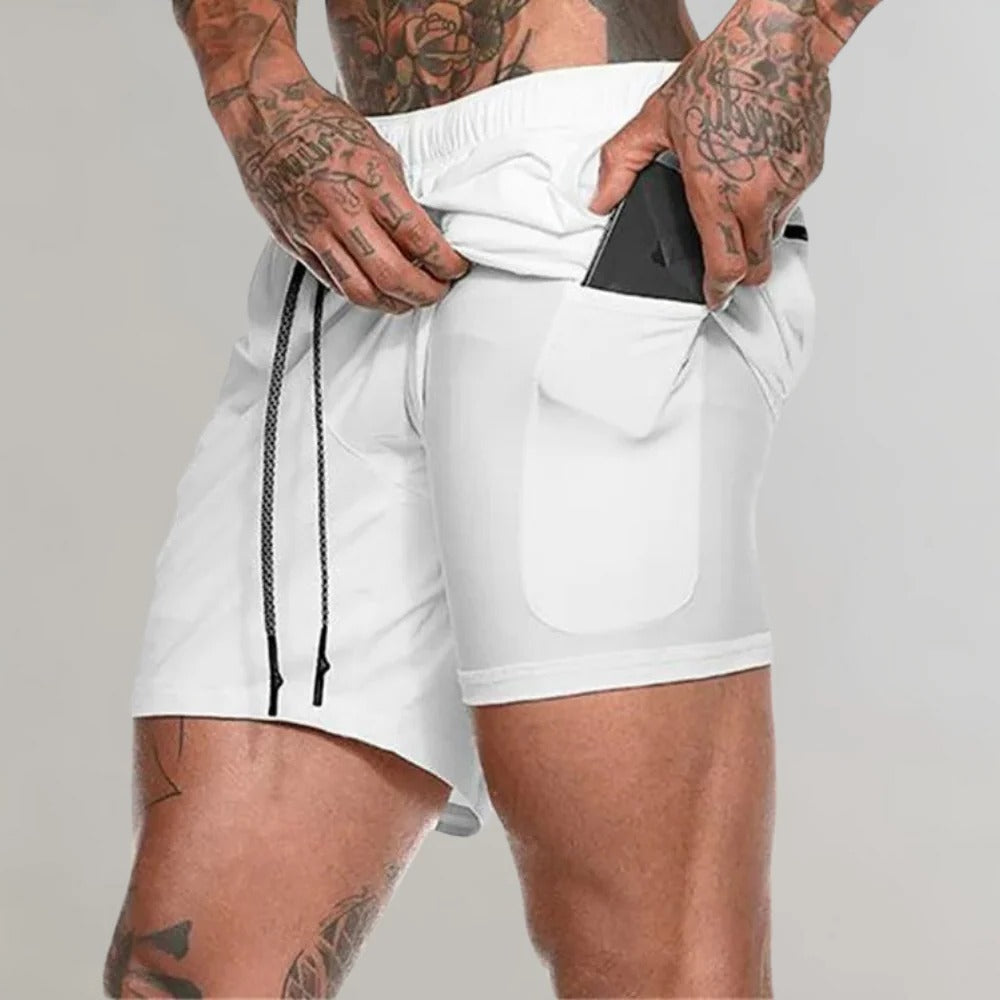 Activewear | Men's Gym Shorts with Zipper Pocket & Comfortable Fit for Enhanced Performance