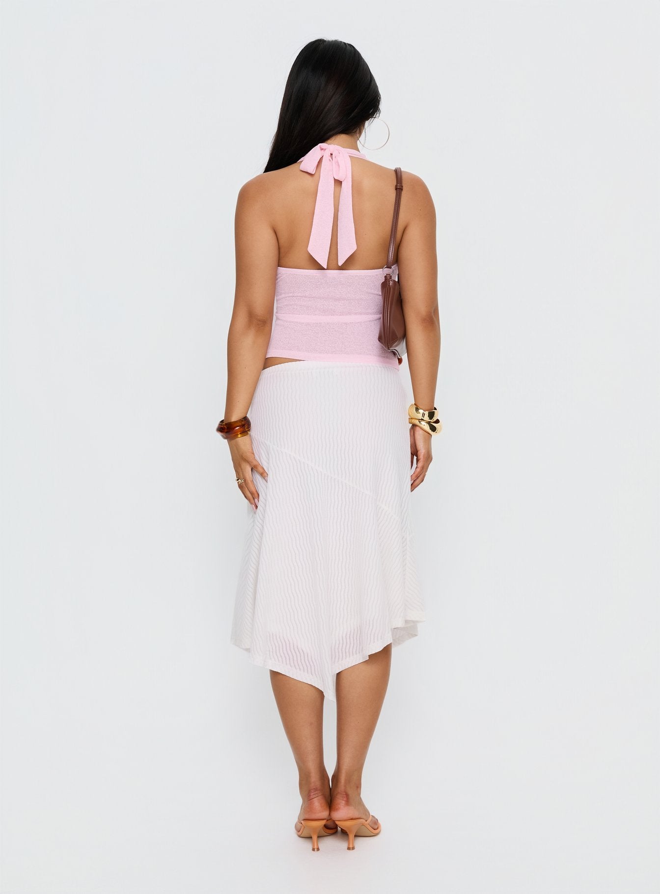 Women's Adrea Asymmetrical Midi Skirt White | Midi skirt with asymmetrical design 4