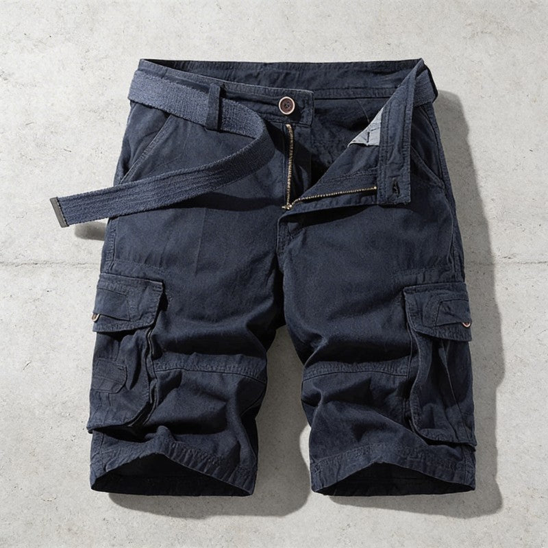Adventure Ready | Men's Cargo Shorts with Six Pockets | Comfortable Cotton Fit for Outdoor Activities