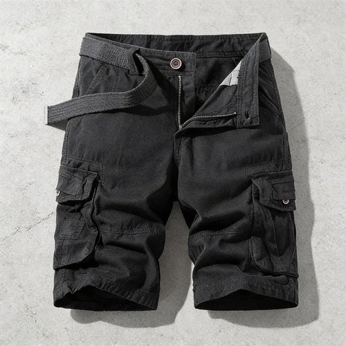 Adventure Ready | Men's Cargo Shorts with Six Pockets | Comfortable Cotton Fit for Outdoor Activities
