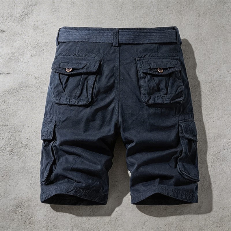 Adventure Ready | Men's Cargo Shorts with Six Pockets | Comfortable Cotton Fit for Outdoor Activities