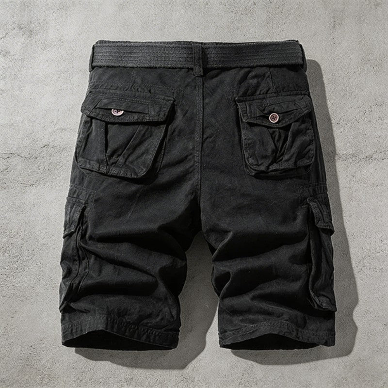 Adventure Ready | Men's Cargo Shorts with Six Pockets | Comfortable Cotton Fit for Outdoor Activities