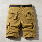 Adventure Ready | Men's Cargo Shorts with Six Pockets | Comfortable Cotton Fit for Outdoor Activities