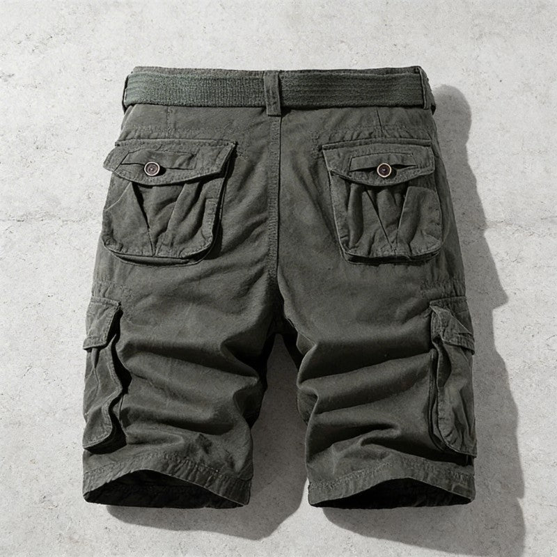 Adventure Ready | Men's Cargo Shorts with Six Pockets | Comfortable Cotton Fit for Outdoor Activities