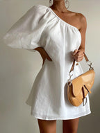 Aegean Collection | Women's Dress with Cold Shoulder Design | Stylish Summer Dress for Casual Outings
