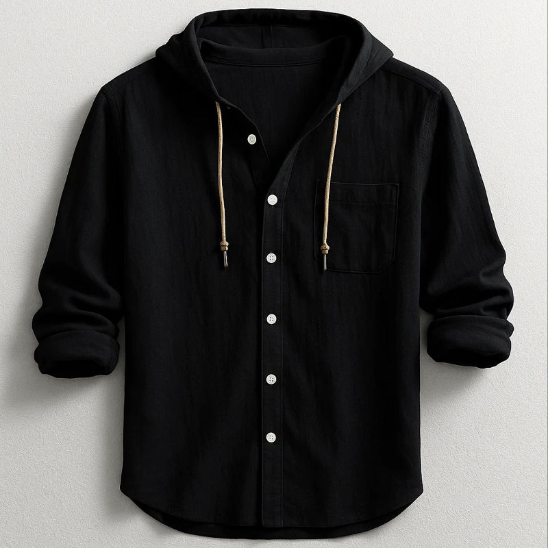 Women's Alessandro Veneti Hooded Button-Up Shirt | Fit: Relaxed fit 1