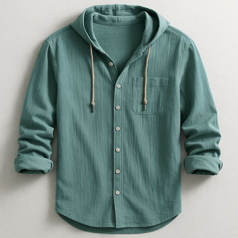 Women's Alessandro Veneti Hooded Button-Up Shirt | Fit: Relaxed fit 3