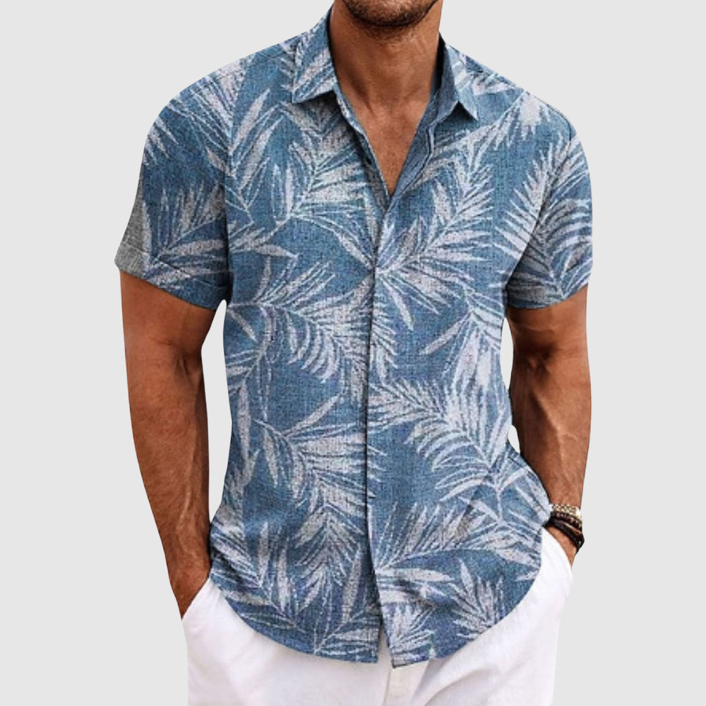 Women's Alessandro Veneti Palm Whisper Shirt | Innovative linen-poly blend for superior breathabi 1