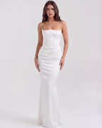 Almond Muse – Elegant Corset Dress with Boned Support – Flattering Fit