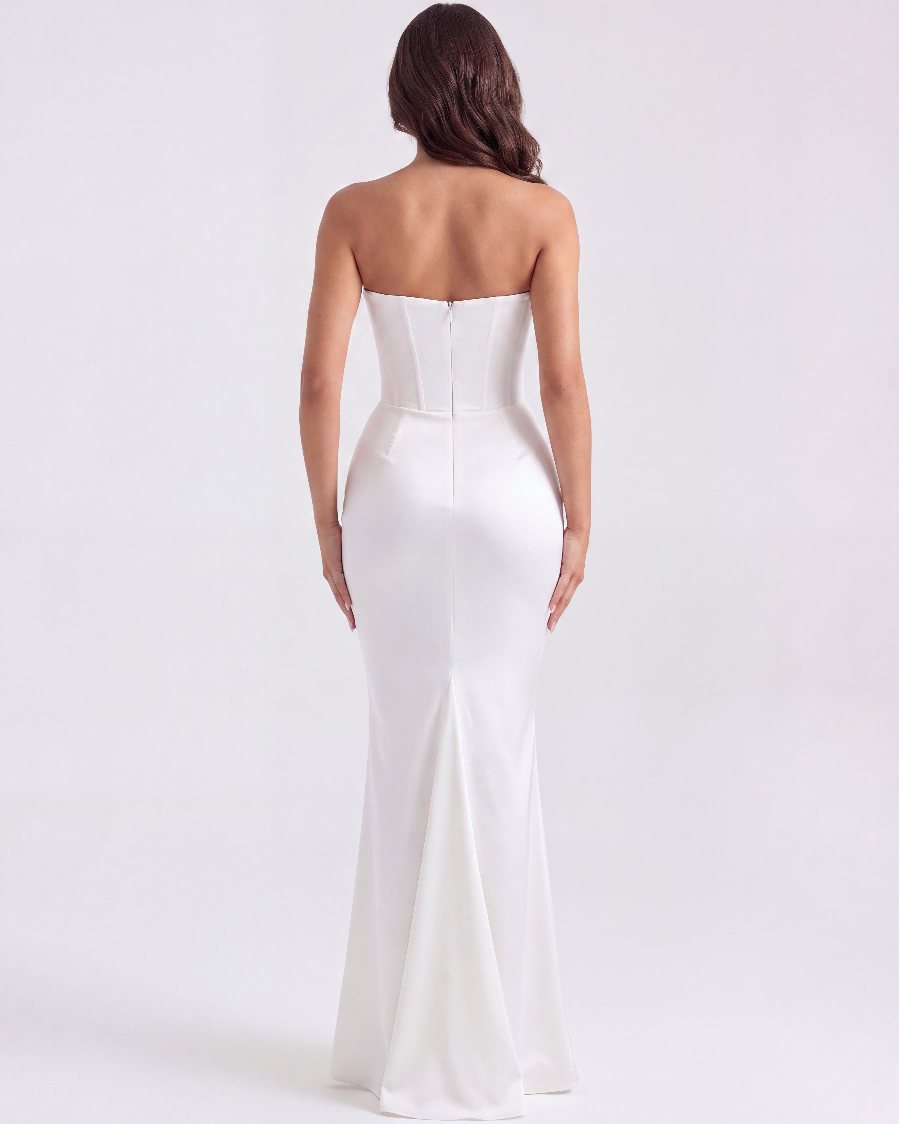 Almond Muse – Elegant Corset Dress with Boned Support – Flattering Fit