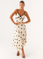 Women's Amelia Collection | Midi Dress with Floral Embroidery | Elegant Evening Wear - Women's | Embroidered accents — i 4