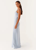 Ellopez – Maxi Dress for Women with Deep V-Neckline & Chiffon Panels